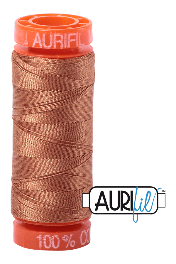 Aurifil Mako 50wt Cotton 200 m 220 yd. spool - 2330 Light Chestnut