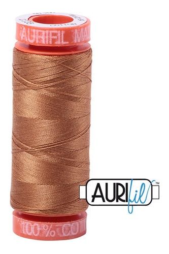 Aurifil Mako 50wt Cotton 200 m 220 yd. spool - 2335 Light Cinnamon