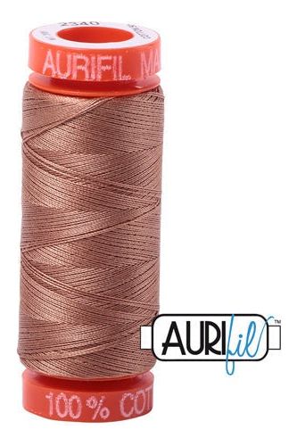 Aurifil Mako 50wt Cotton 200 m 220 yd. spool - 2340 Cafe au Lait