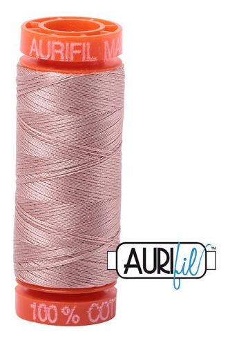 Aurifil Mako 50wt Cotton 200 m 220 yd. spool - 2375 Antique Blush