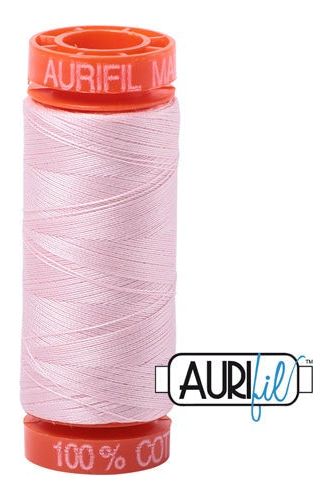Aurifil Mako 50wt Cotton 200 m 220 yd. spool - 2410 Pale Pink