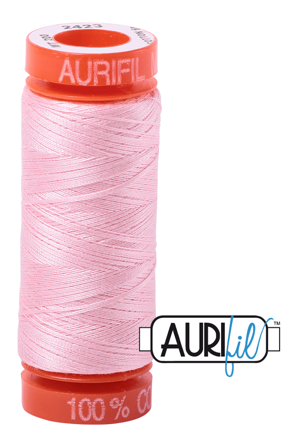 Aurifil Mako 50wt Cotton 200 m 220 yd. spool - 2423 Baby Pink