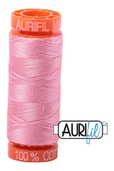 Aurifil Mako 50wt Cotton 200 m 220 yd. spool - 2425 Bright Pink