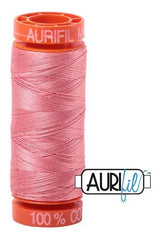 Aurifil Mako 50wt Cotton 200 m 220 yd. spool - 2435 Peachy Pink