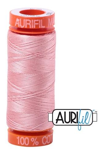 Aurifil Mako 50wt Cotton 200 m 220 yd. spool - 2437 Light Peony
