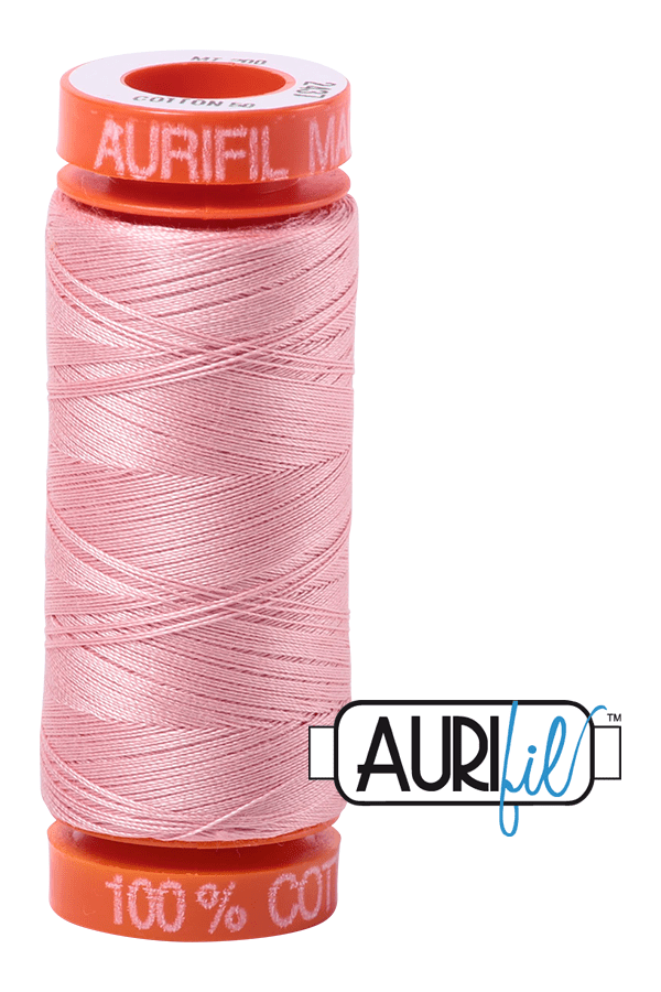 Aurifil Mako 50wt Cotton 200 m 220 yd. spool - 2437 Light Peony
