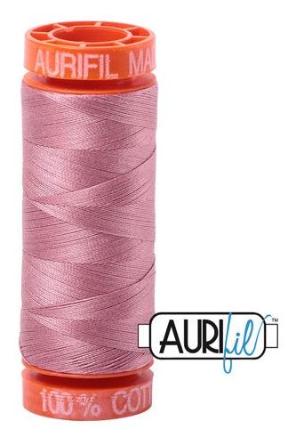 Aurifil Mako 50wt Cotton 200 m 220 yd. spool - 2445 Victorian Rose