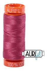 Aurifil Mako 50wt Cotton 200 m 220 yd. spool - 2455 Medium Carmine Red