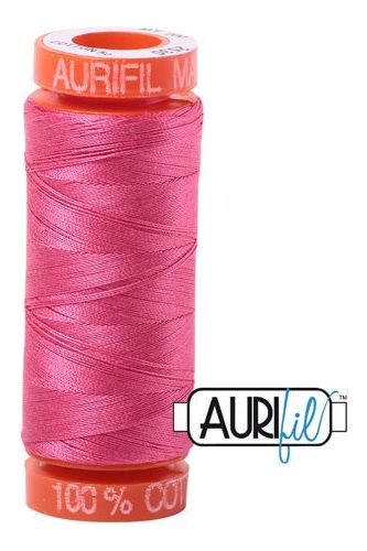 Aurifil Mako 50wt Cotton 200 m 220 yd. spool - 2530 Blossom Pink