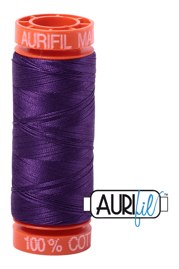 Aurifil Mako 50wt Cotton 200 m 220 yd. spool - 2545 Medium Purple