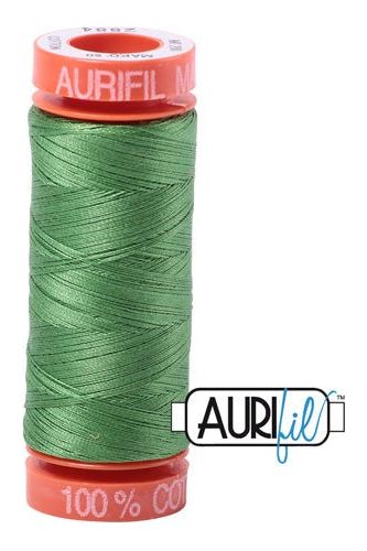 Aurifil Mako 50wt Cotton 200 m 220 yd. spool - 2884 Green Yellow