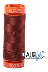 Aurifil Mako 50wt Cotton 200 m 220 yd. spool - 4012 Copper Brown