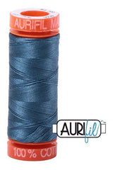 Aurifil Mako 50wt Cotton 200 m 220 yd. spool - 4644 Smoke Blue