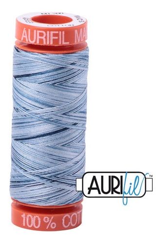Aurifil Mako 50wt Cotton 200 m 220 yd. spool - 4669 Stonewashed Blues