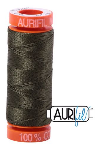 Aurifil Mako 50wt Cotton 200 m 220 yd. spool - 5012 Dark Green