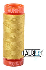 Aurifil Mako 50wt Cotton 200 m 220 yd. spool - 5015 Gold Yellow