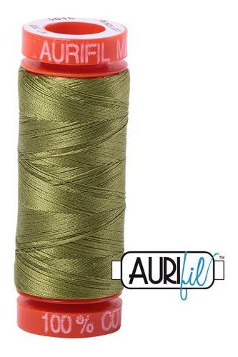 Aurifil Mako 50wt Cotton 200 m 220 yd. spool - 5016 Olive Green