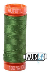 Aurifil Mako 50wt Cotton 200 m 220 yd. spool - 5018 Dark Grass Green