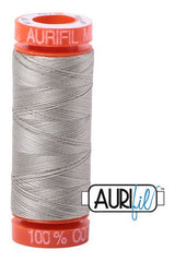 Aurifil Mako 50wt Cotton 200 m 220 yd. spool - 5021 Light Grey