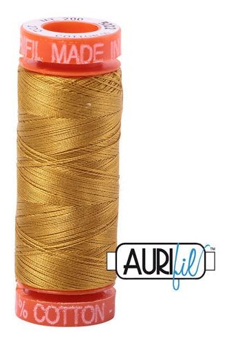 Aurifil Mako 50wt Cotton 200 m 220 yd. spool - 5022 Mustard