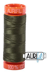 Aurifil Mako 50wt Cotton 200 m 220 yd. spool - 5023 Medium Green