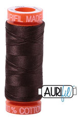 Aurifil Mako 50wt Cotton 200 m 220 yd. spool - 5024 Dark Brown