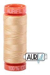 Aurifil Mako 50wt Cotton 200 m 220 yd. spool - 6001 Light Caramel