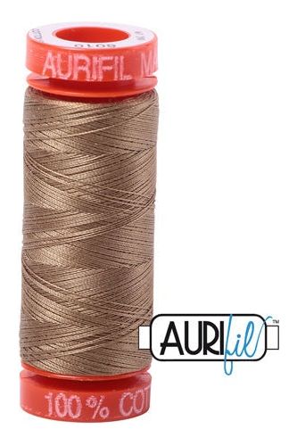 Aurifil Mako 50wt Cotton 200 m 220 yd. spool - 6010 Toast