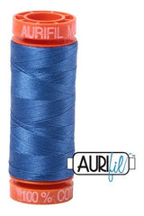 Aurifil Mako 50wt Cotton 200 m 220 yd. spool - 6738 Peacock Blue