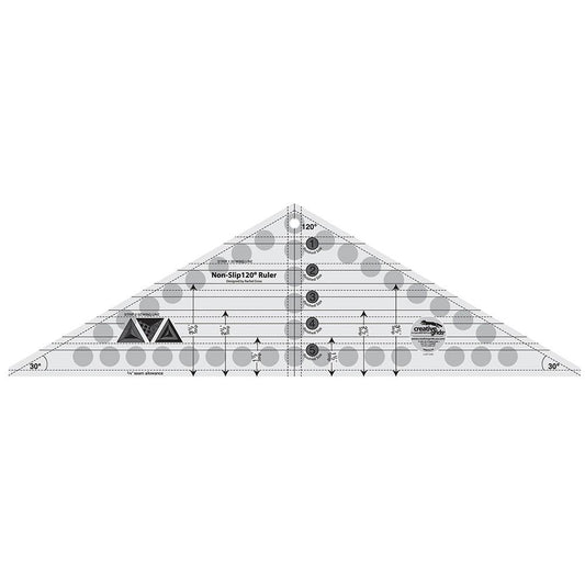 Creative Grids 120 Degree Triangle Quilt Ruler 6-1/2in x 21-1/2in