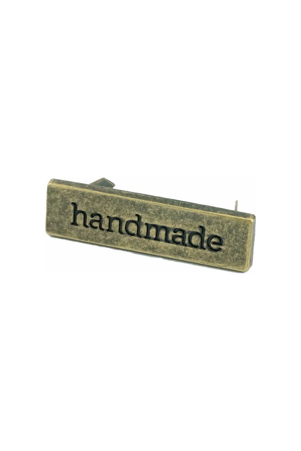 Metal Bag Label "Handmade"