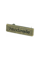Metal Bag Label "Handmade"
