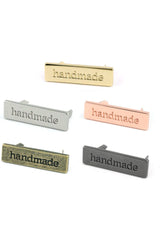 Metal Bag Label "Handmade"