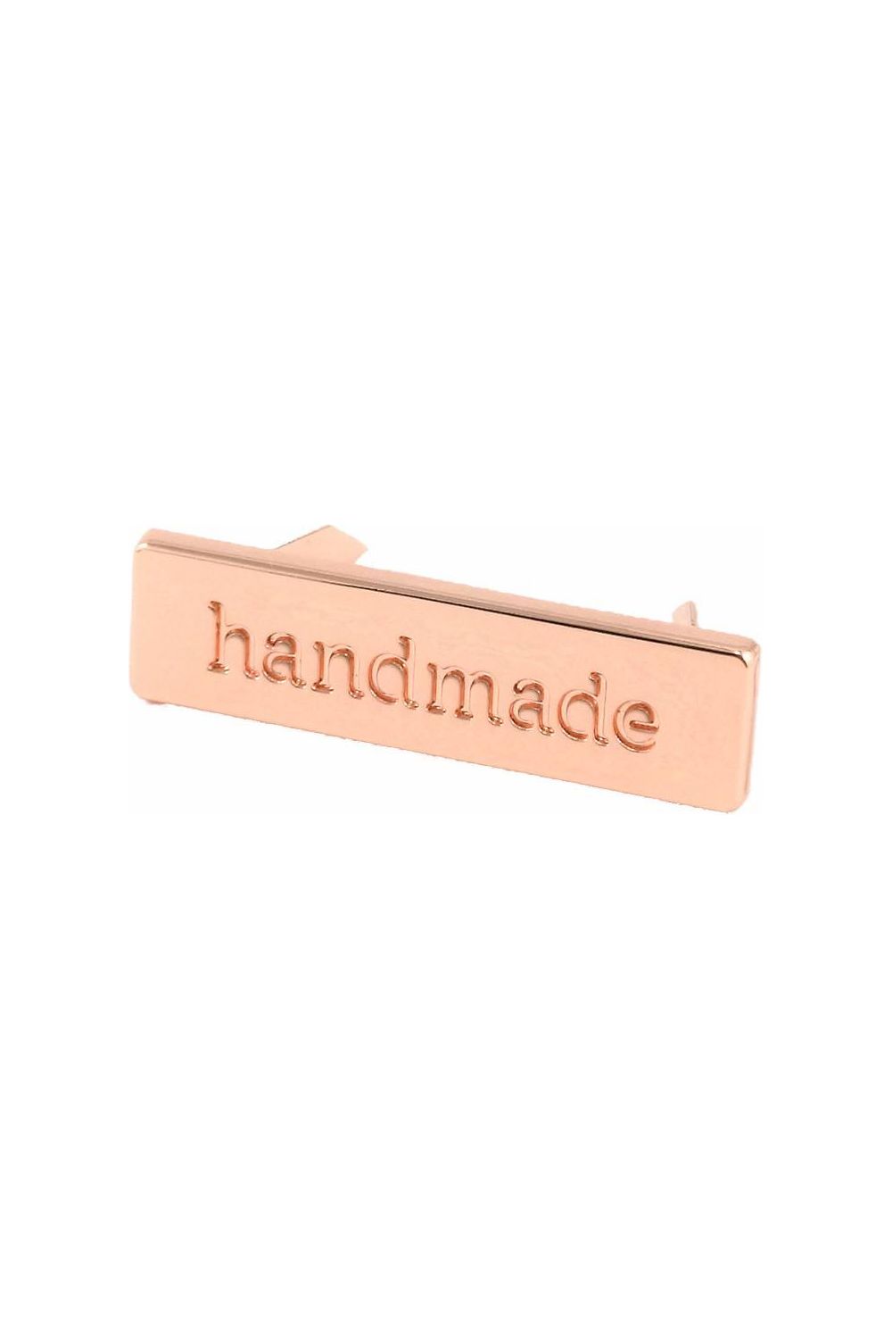 Metal Bag Label "Handmade"
