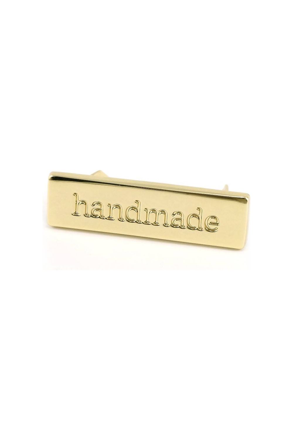 Metal Bag Label "Handmade"