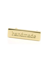 Metal Bag Label "Handmade"