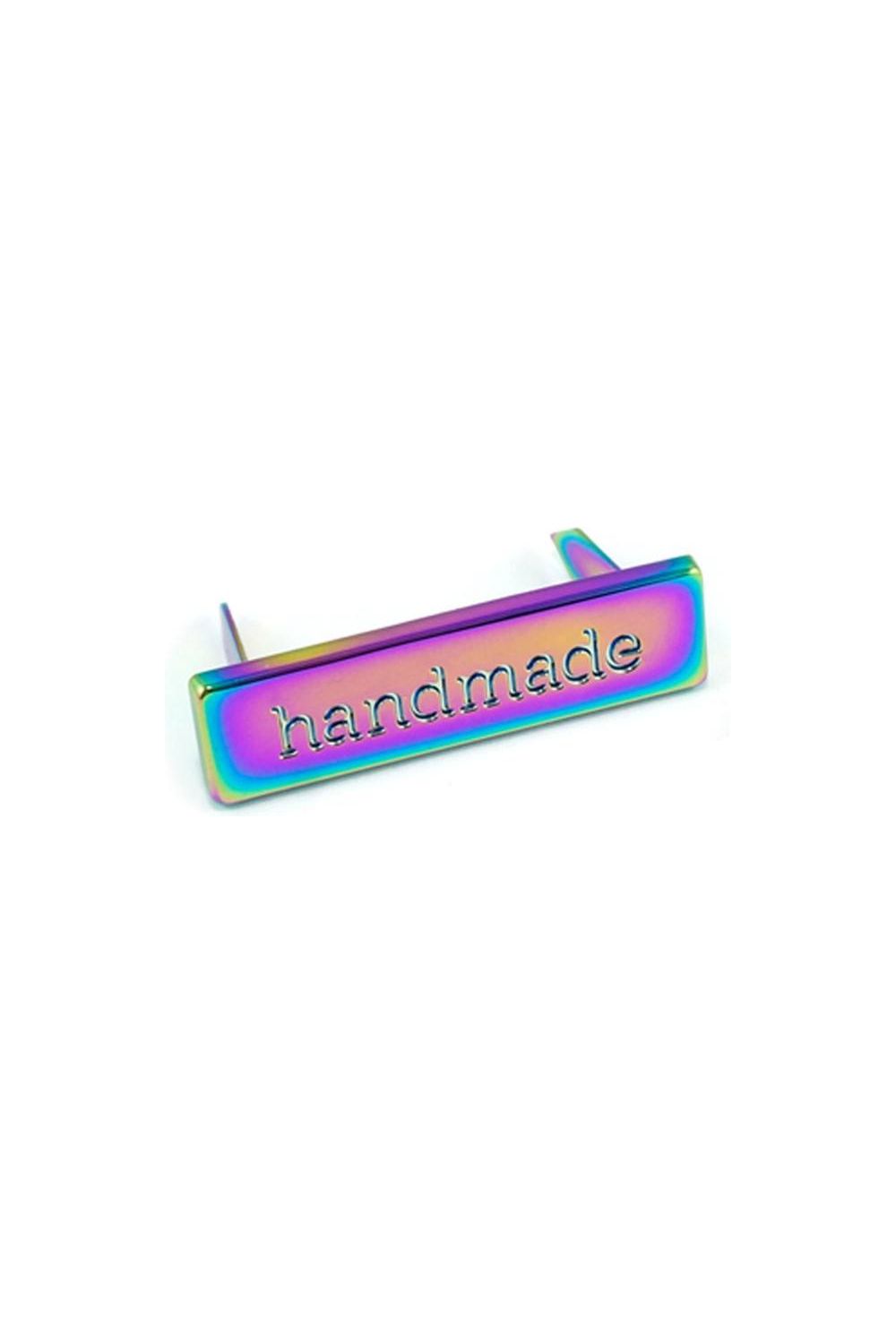 Metal Bag Label "Handmade"