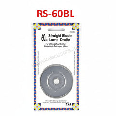 Package of a straight blade for ultra wheel cutter with label RS-60BL.