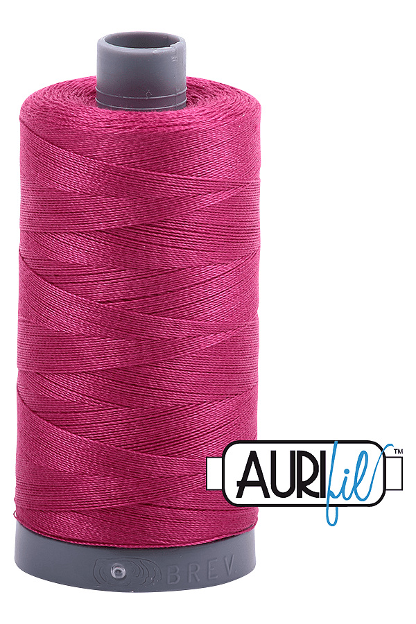 Aurifil Mako 28wt Cotton 750 m 820 yd. spool - 1100 Red Plum