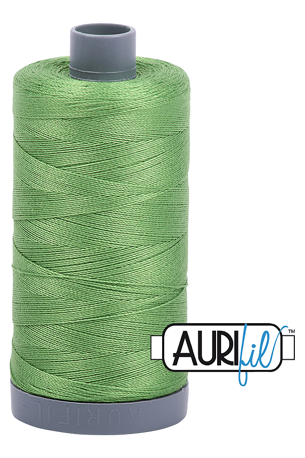 Aurifil Mako 28wt Cotton 750 m 820 yd. spool - 1114 Grass Green