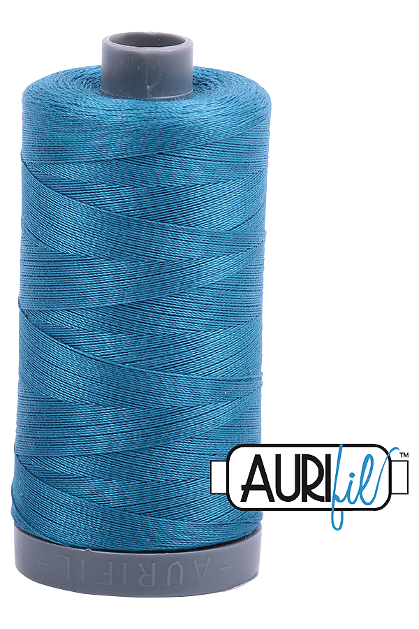 Aurifil Mako 28wt Cotton 750 m 820 yd. spool - 1125 Medium Teal