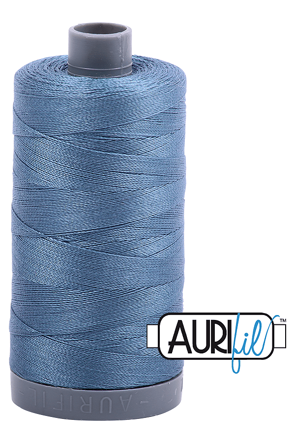 Aurifil Mako 28wt Cotton 750 m 820 yd. spool - 1126 Blue Grey