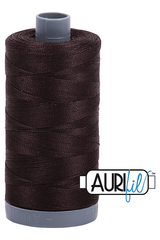 Aurifil Mako 28wt Cotton 750 m 820 yd. spool - 1130 Very Dark Bark