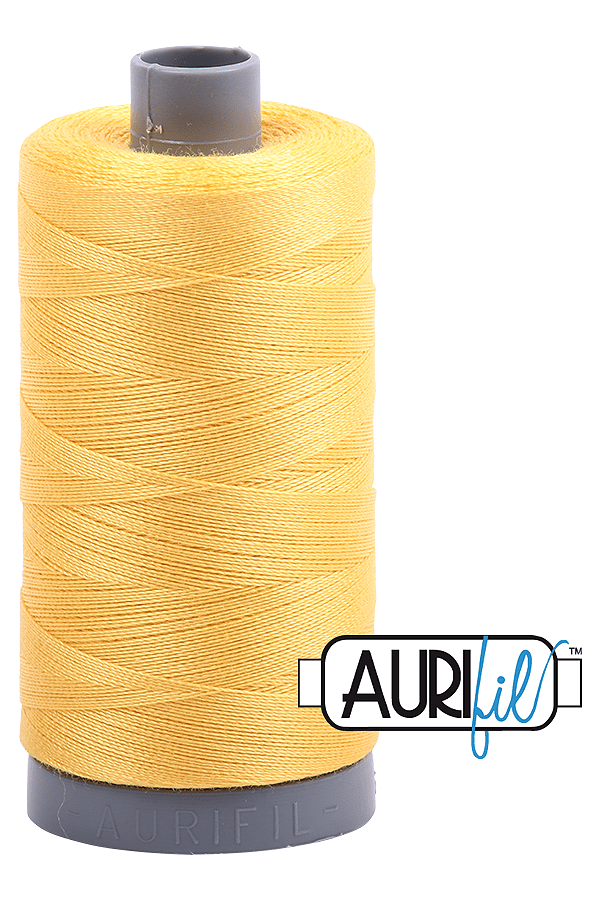 Aurifil Mako 28wt Cotton 750 m 820 yd. spool - 1135 Pale Yellow