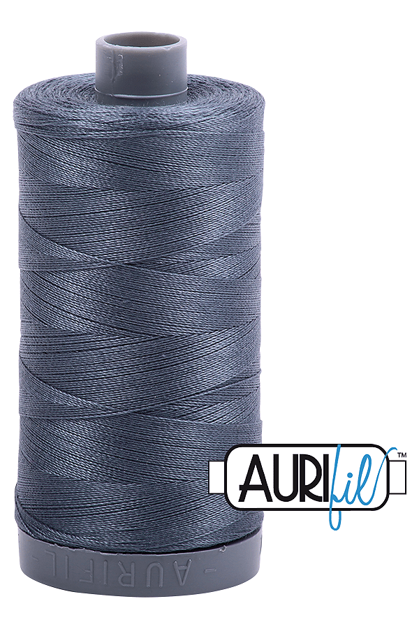 Aurifil Mako 28wt Cotton 750 m 820 yd. spool - 1158 Medium Grey