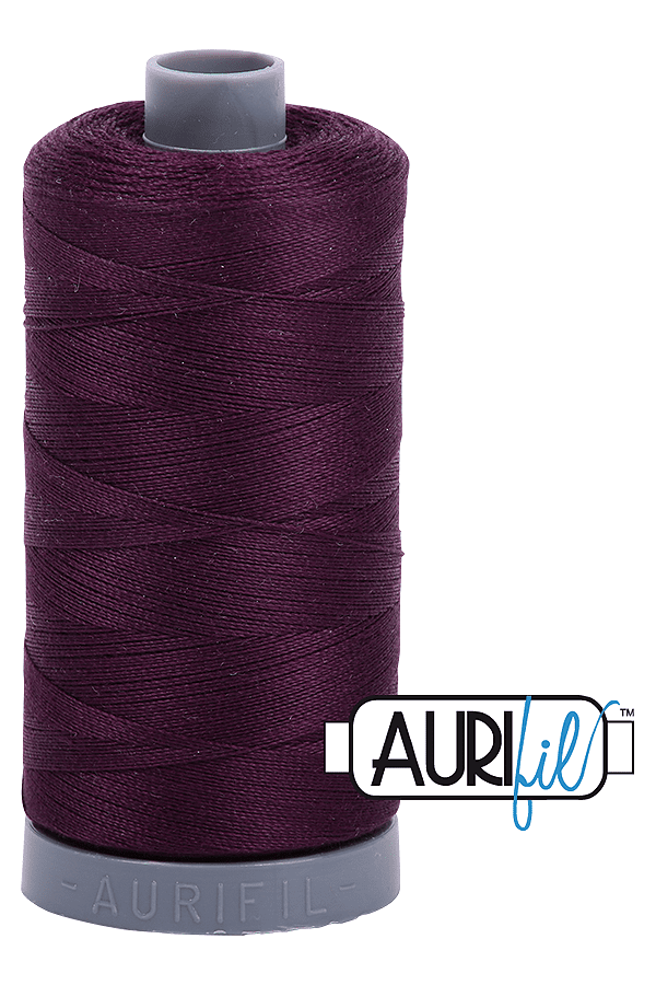 Aurifil Mako 28wt Cotton 750 m 820 yd. spool - 1240 Very Dark Eggplant