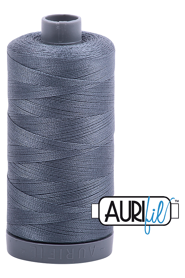 Aurifil Mako 28wt Cotton 750 m 820 yd. spool - 1246 Dark Grey