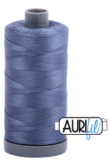 Aurifil Mako 28wt Cotton 750 m 820 yd. spool - 1248 Dark Grey Blue