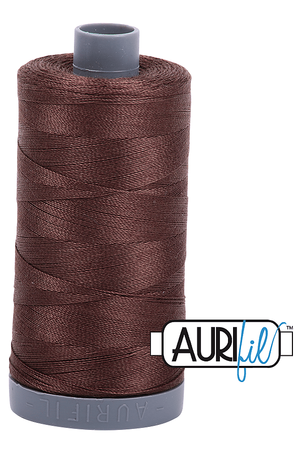 Aurifil Mako 28wt Cotton 750 m 820 yd. spool - 1285 Medium Bark