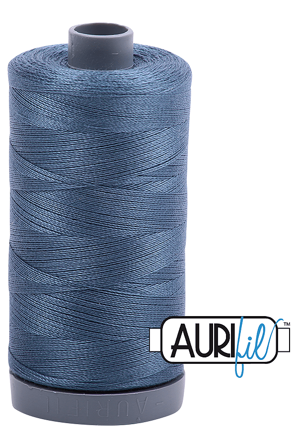 Aurifil Mako 28wt Cotton 750 m 820 yd. spool - 1310 Medium Blue Grey
